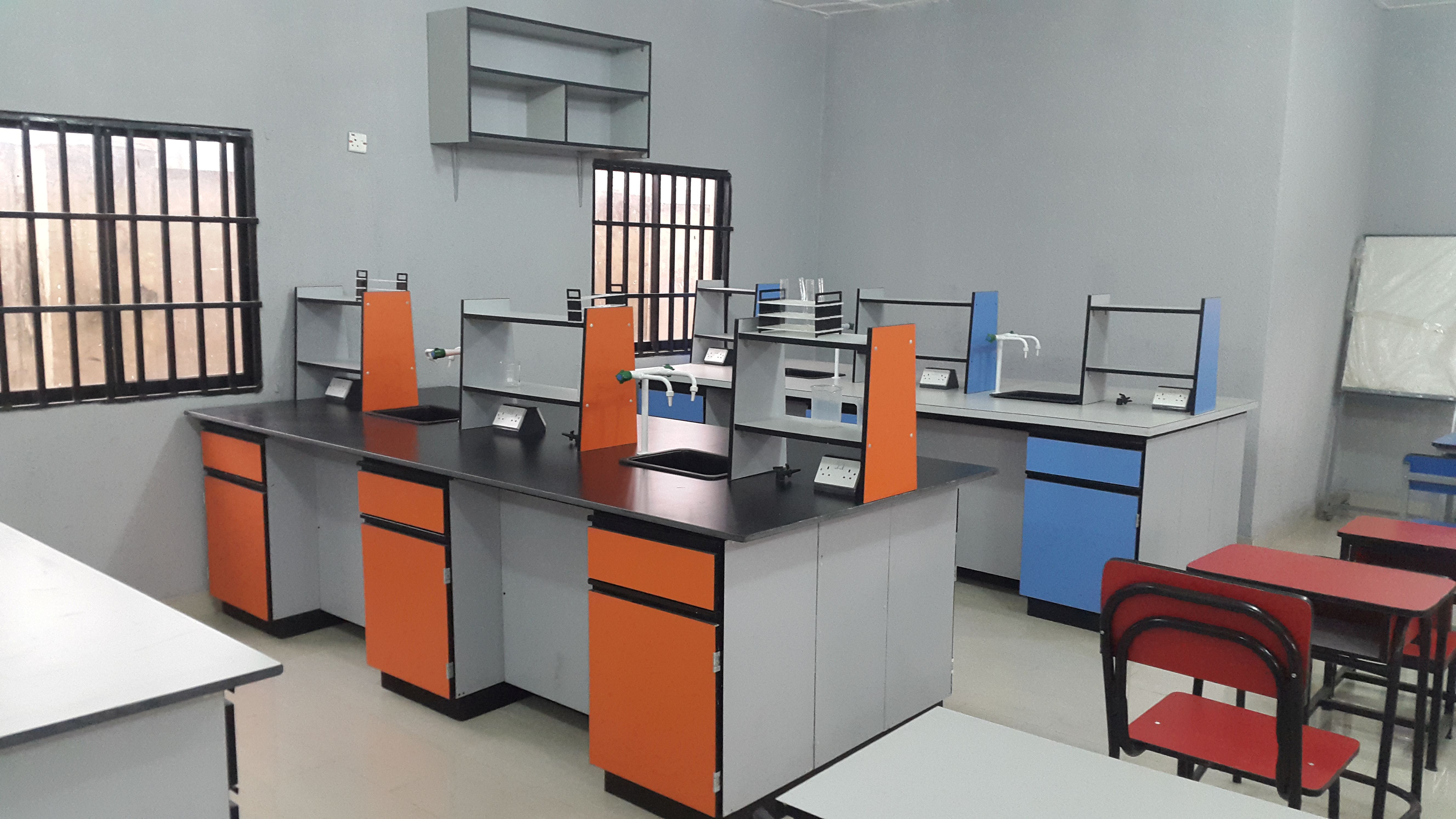 Front View Lab Laboratory Furniture And Fitting - Alpha 3 Model | FINLAB Nigeria